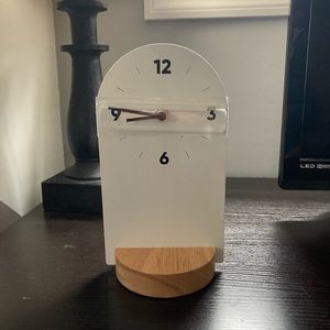 NWT Desktop White Clock Verona Collection.
